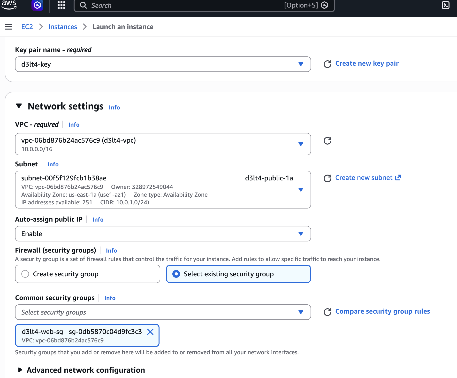 EC2 web server launch